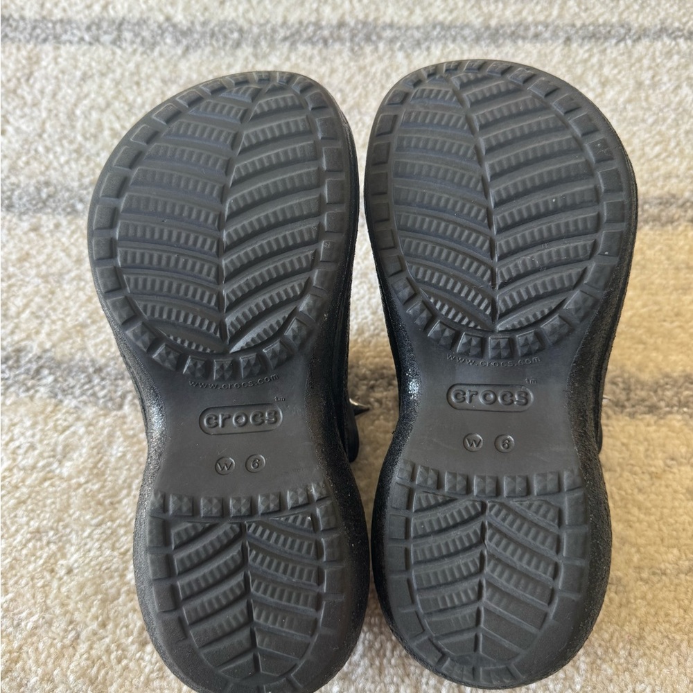 CROCS Black Slippers with Silver Studs - Picture 8 of 11